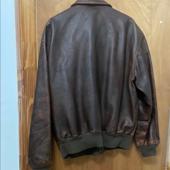 US Wings Brown Leather Jacket - Picture 8 of 16